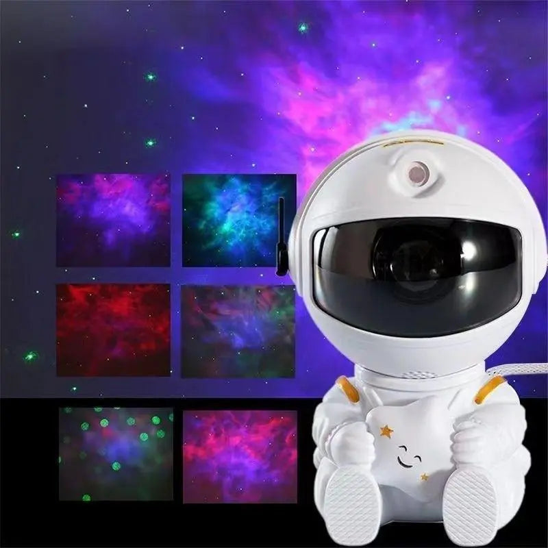 Astronaut Starry Sky Night Light | USB‑Powered Aurora Projector for Bedroom, Kids’ Room & Home Decor