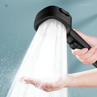 High‑Pressure Water‑Saving Shower Head | 3 Modes, Adjustable Spray & One‑Key Stop