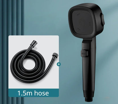 High‑Pressure Water‑Saving Shower Head | 3 Modes, Adjustable Spray & One‑Key Stop