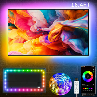 200FT RGB LED Strip Lights with Music Sync | Smart App + Remote Control | Bedroom & Home Decor Lighting