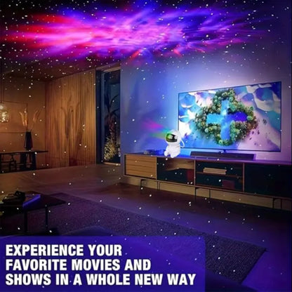 Astronaut Starry Sky Night Light | USB‑Powered Aurora Projector for Bedroom, Kids’ Room & Home Decor