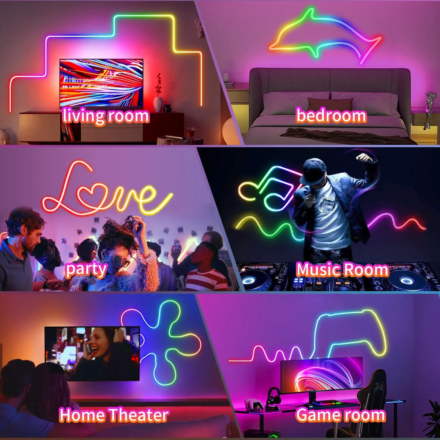 USB‑Powered RGB LED Strip Light | App‑Controlled Color‑Changing Ambient Backlight for TV, PC, Bedroom & Living Room