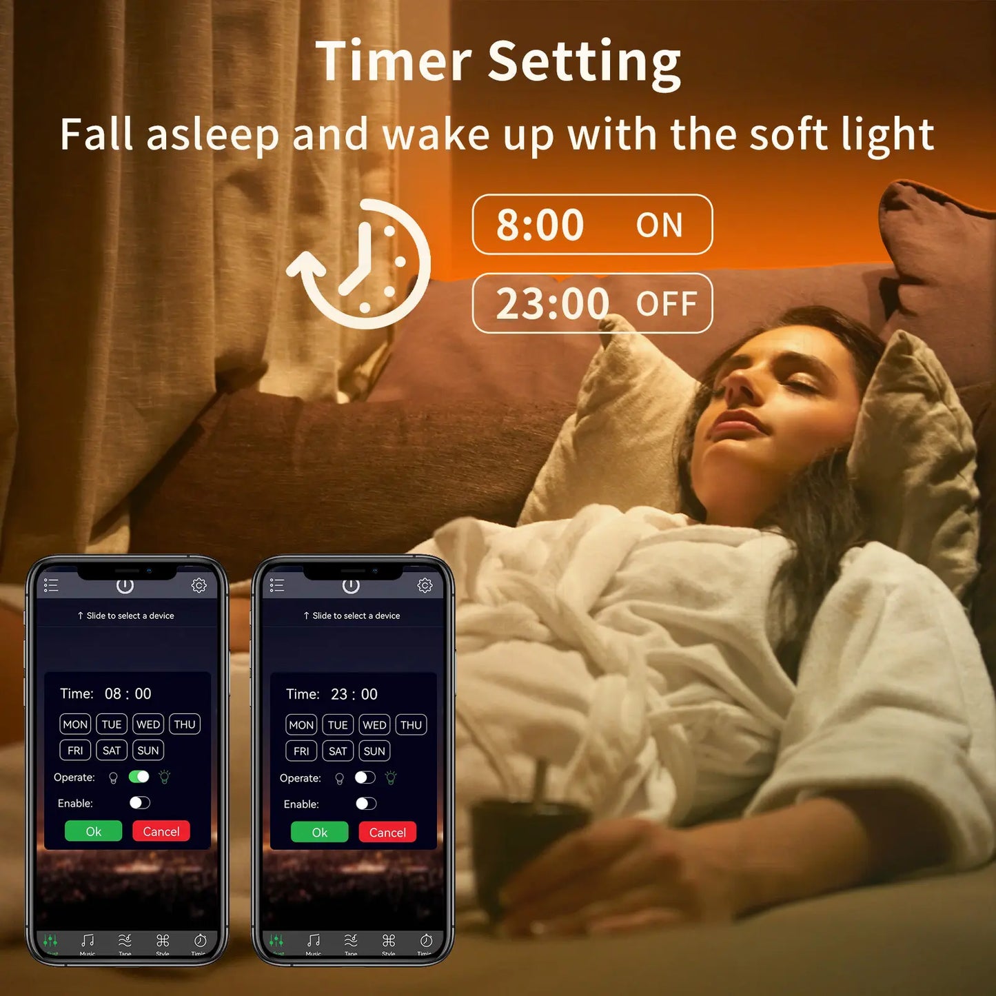 200FT RGB LED Strip Lights with Music Sync | Smart App + Remote Control | Bedroom & Home Decor Lighting