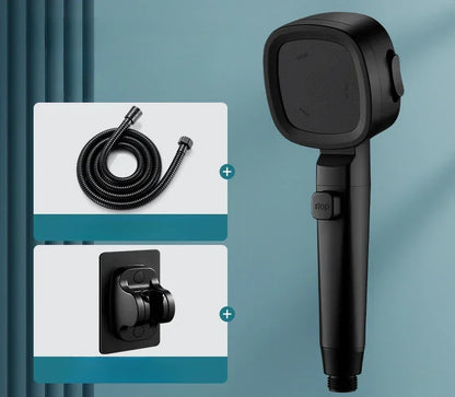 High‑Pressure Water‑Saving Shower Head | 3 Modes, Adjustable Spray & One‑Key Stop